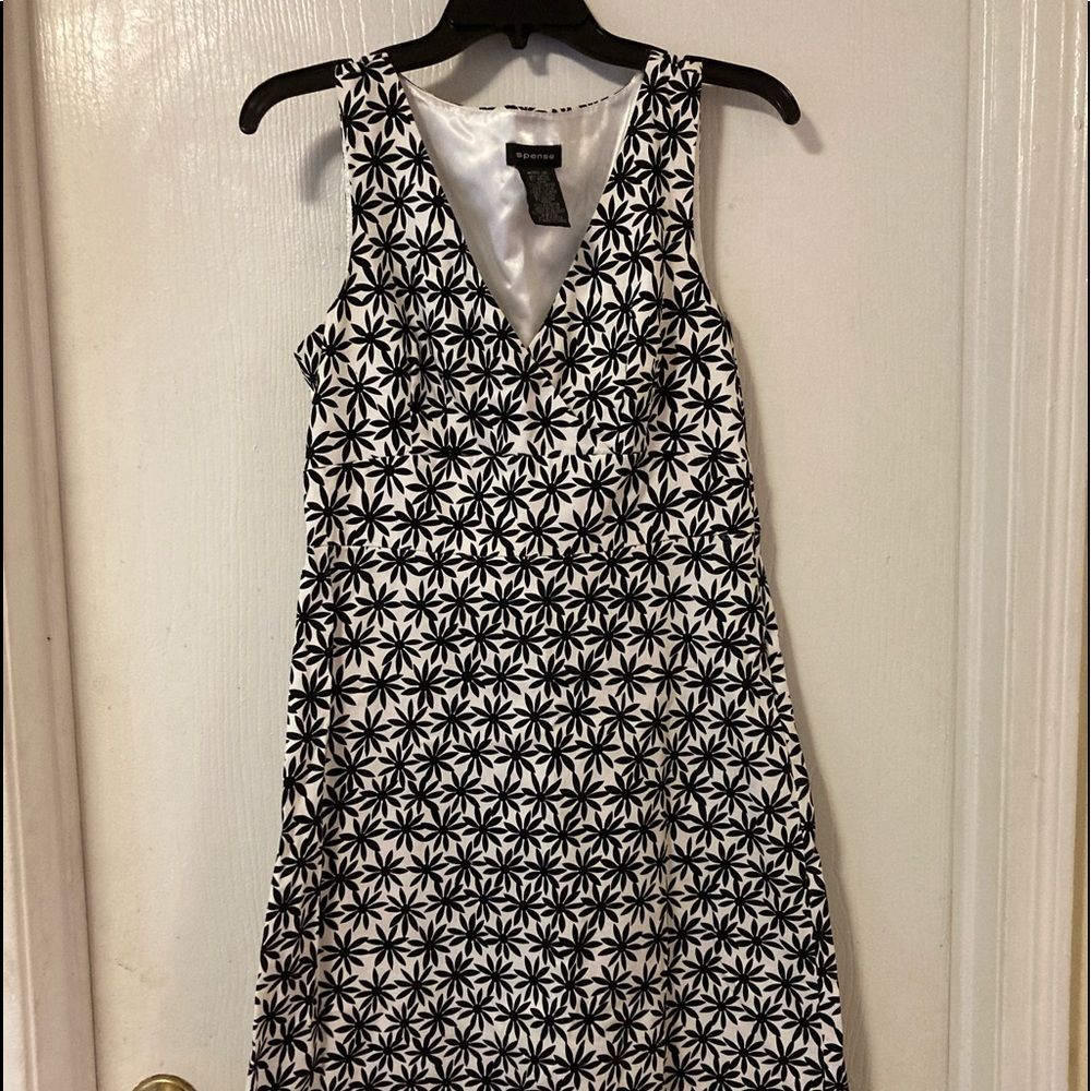 Black and White Flower Dress by Spense